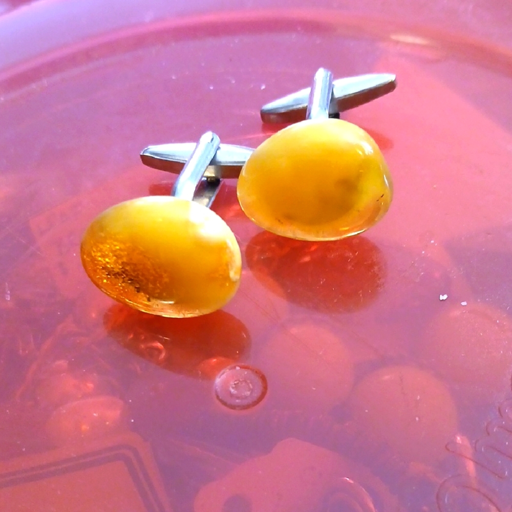 Amber Cufflinks